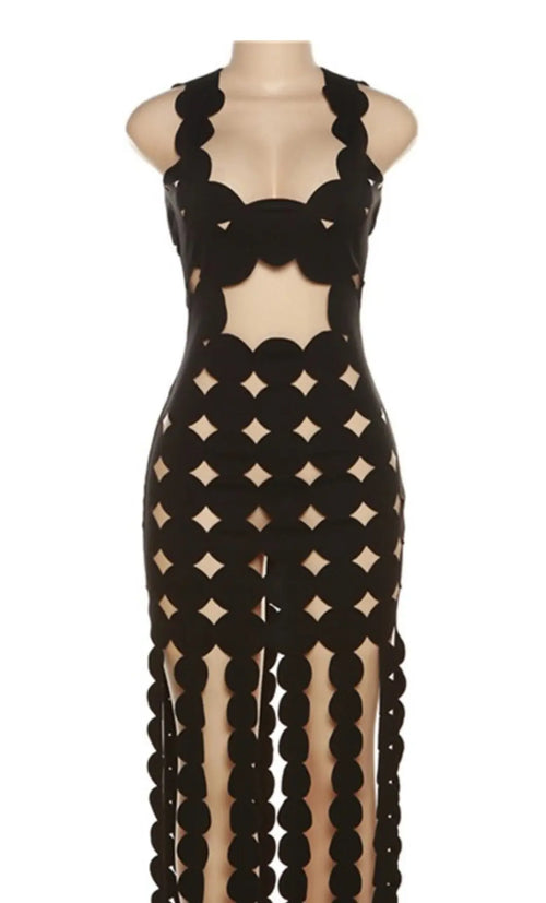 BODACIOUS Asymmetric Contrast Dress