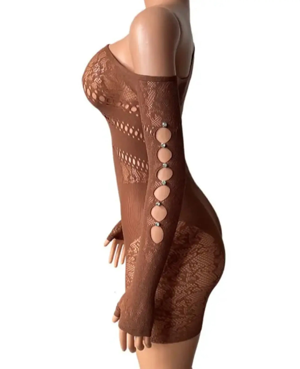 ALECTRA Abstract Pattern Bodystocking Romper