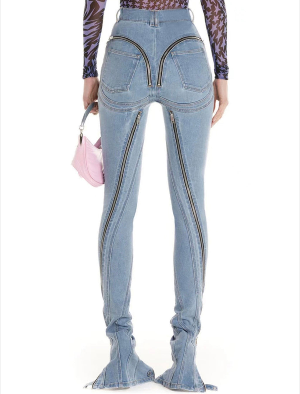 VENUS High Waist Zipper Skinny Jeans