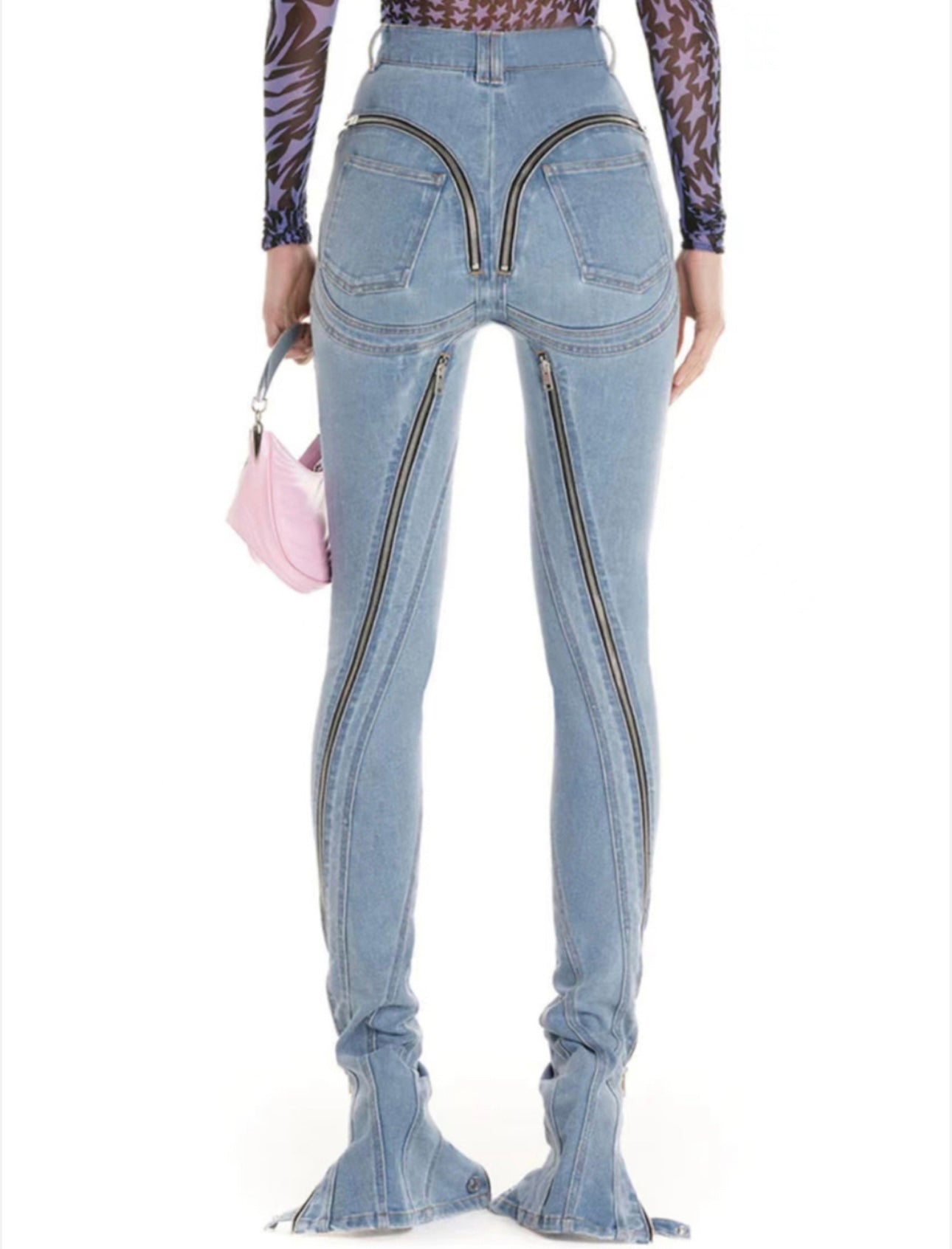 VENUS High Waist Zipper Skinny Jeans