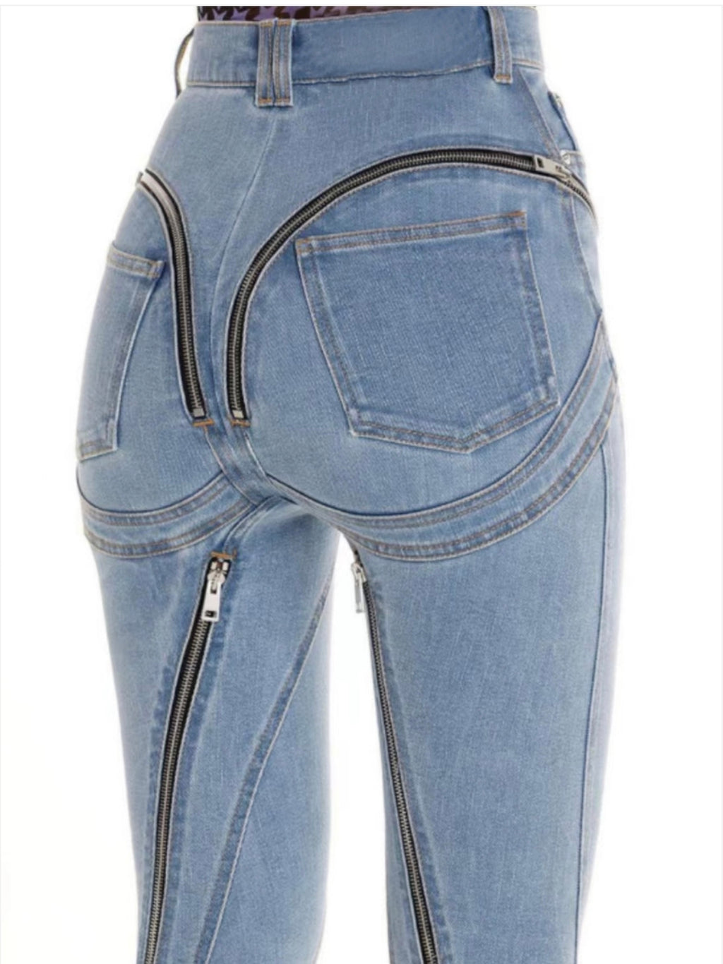 VENUS High Waist Zipper Skinny Jeans