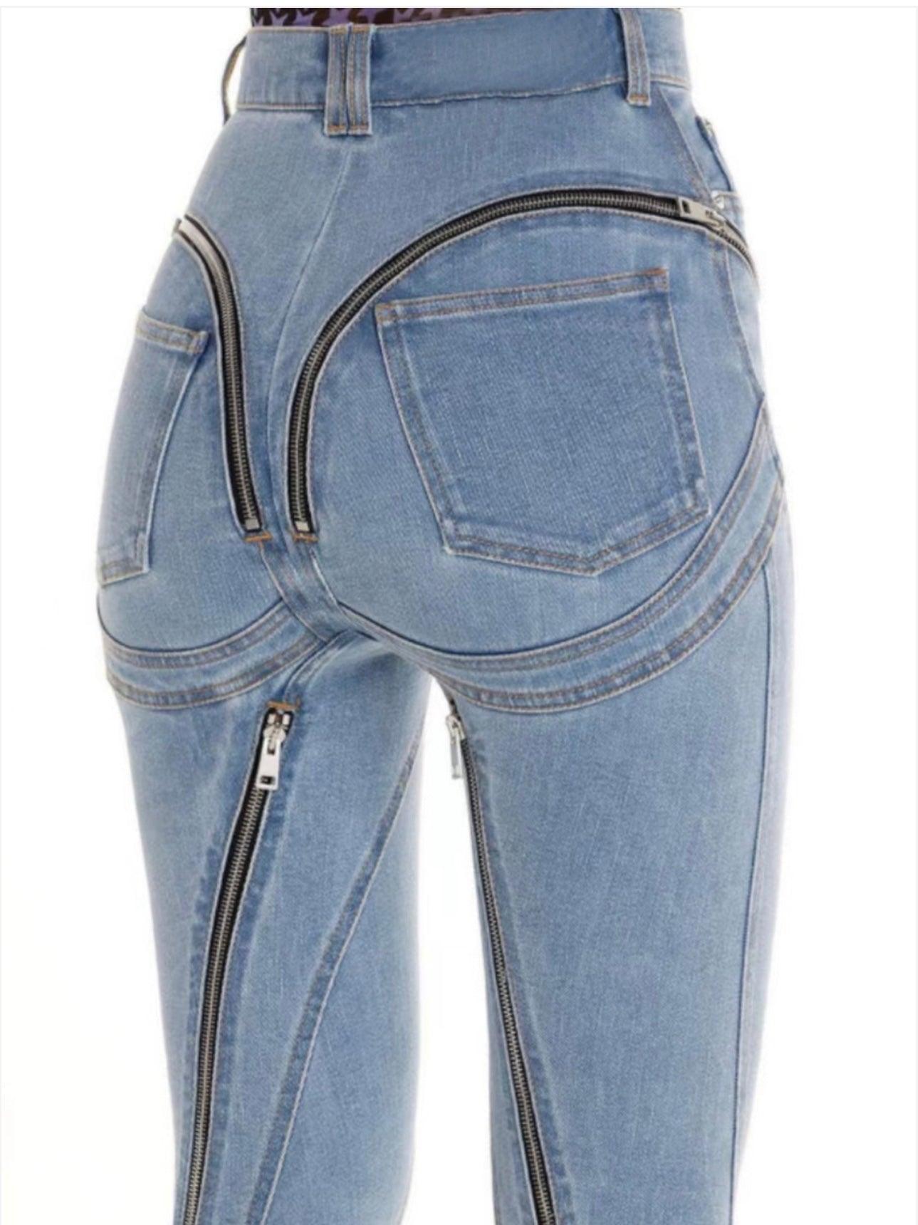 VENUS High Waist Zipper Skinny Jeans