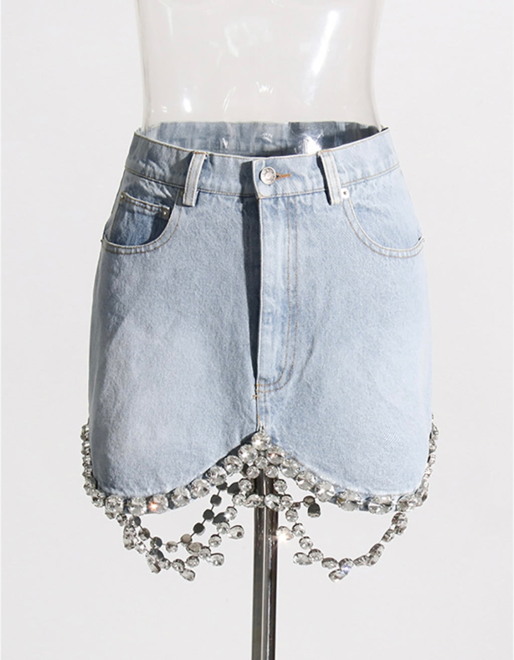 SYMPHONY Rhinestone Chain Denim Set