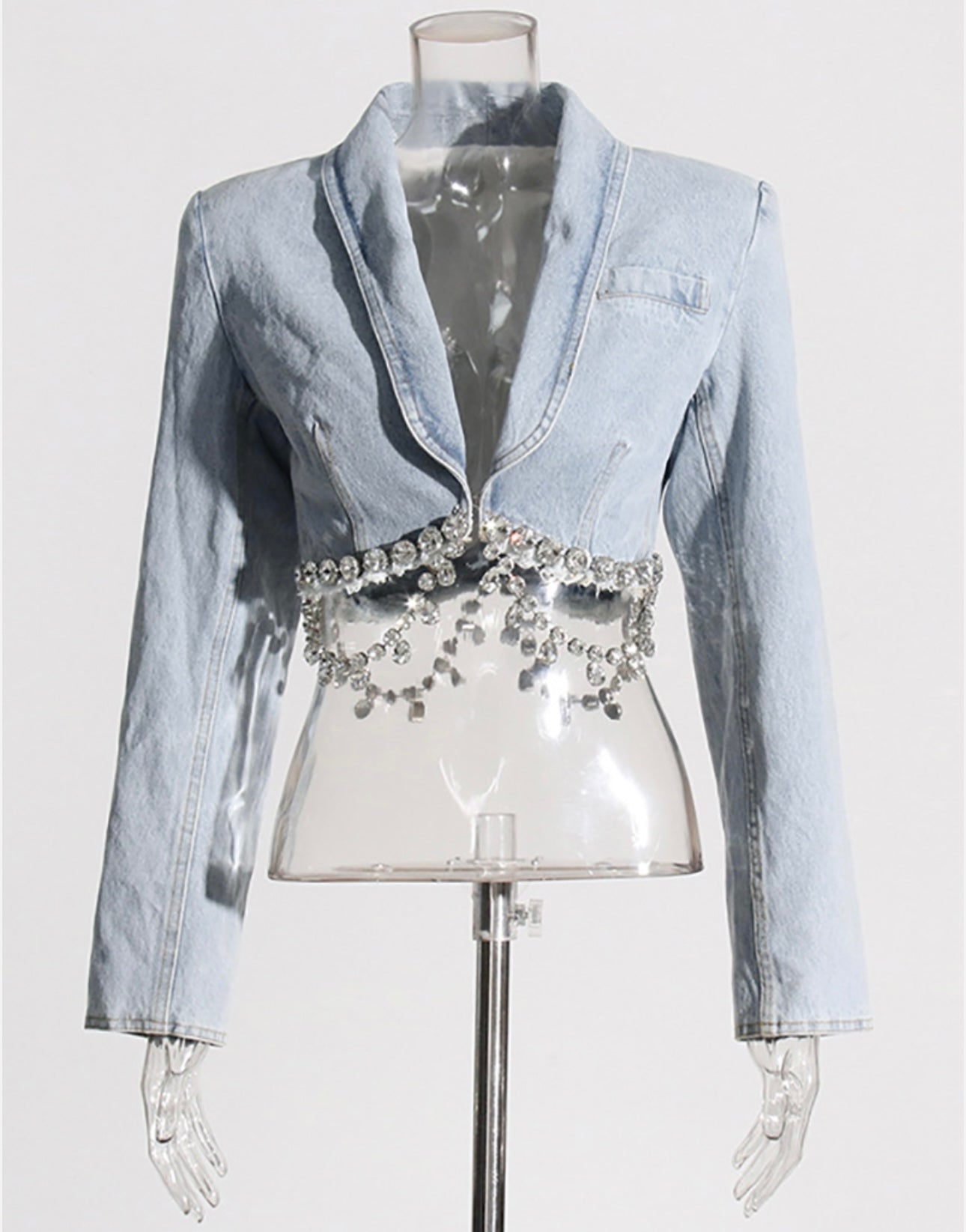 SYMPHONY Rhinestone Chain Denim Set
