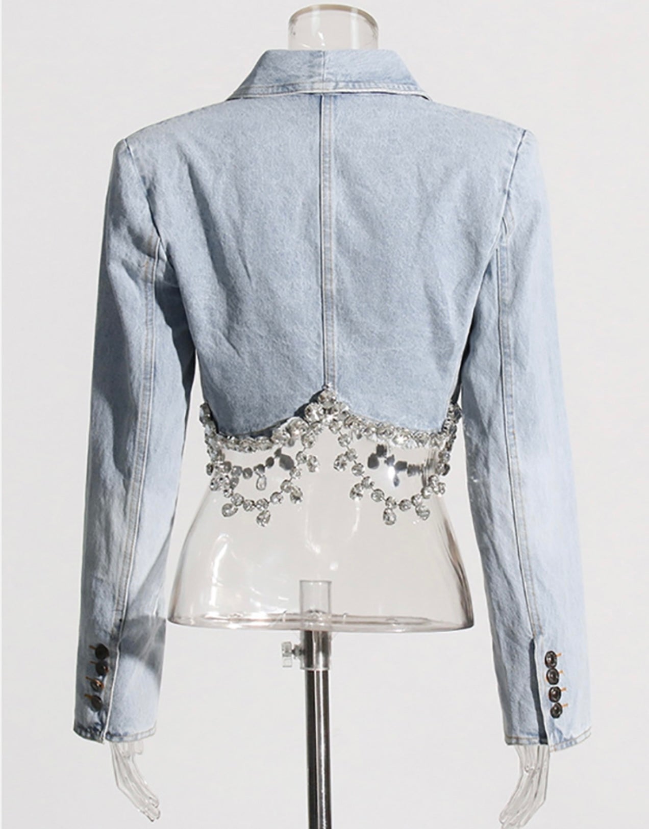 SYMPHONY Rhinestone Chain Denim Set