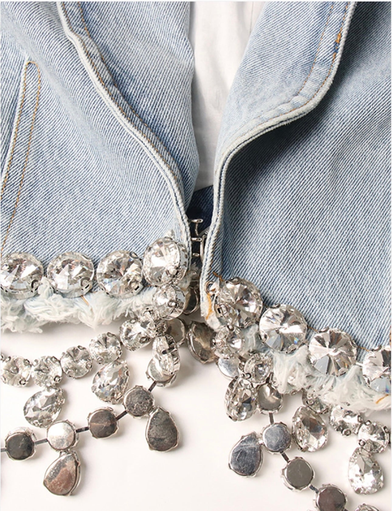 SYMPHONY Rhinestone Chain Denim Set