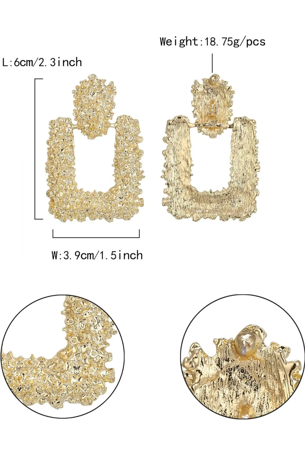 CHASTITY Gold Plated Earrings
