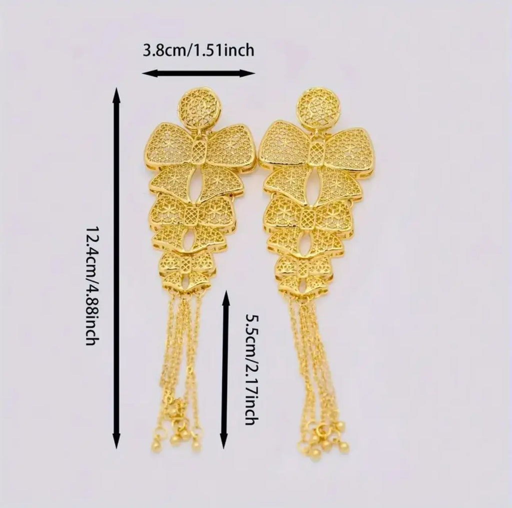 NEFERTITI Goddess Gold Plated Earrings