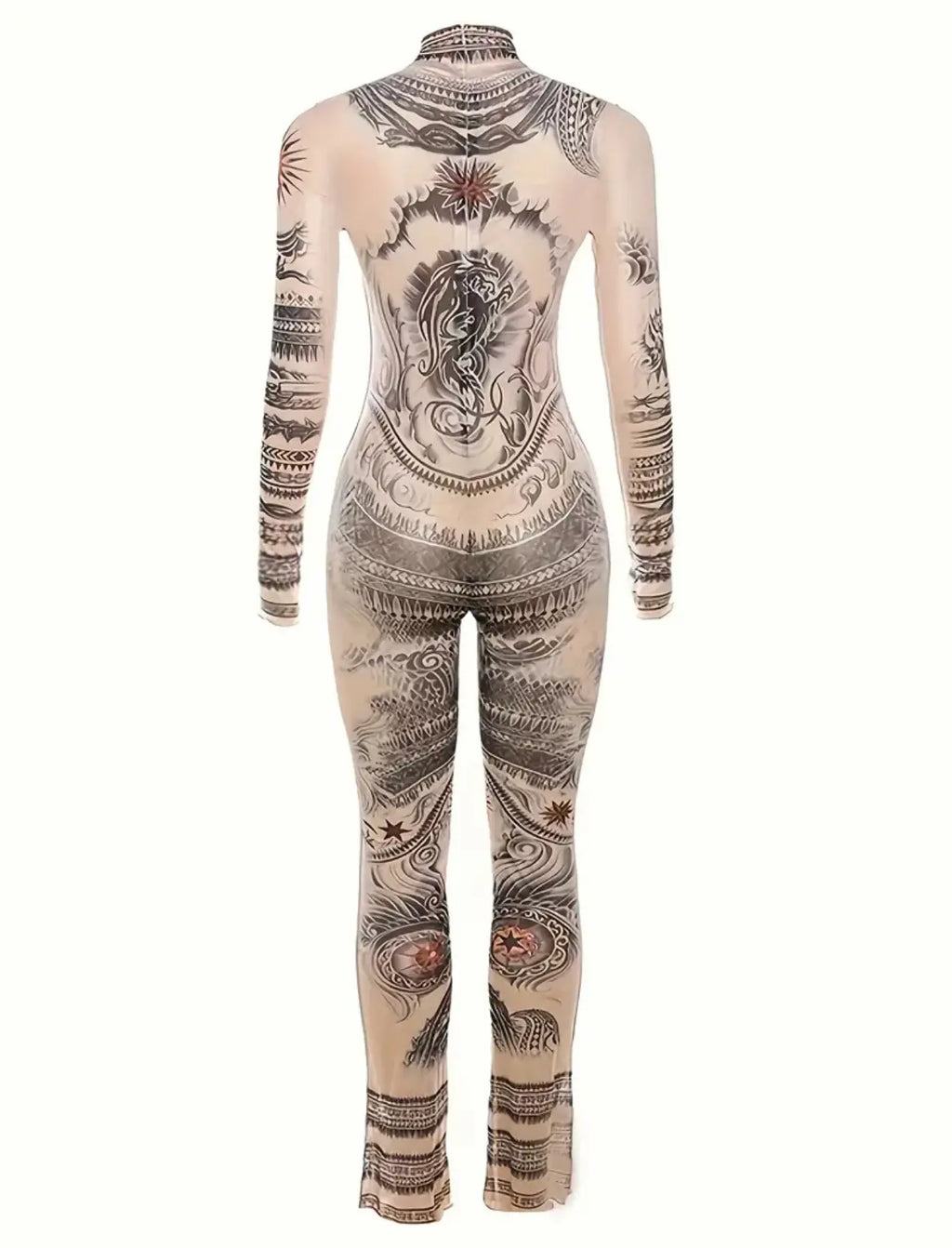 MELROSE Printed Lip Design Flare Leg Jumpsuit