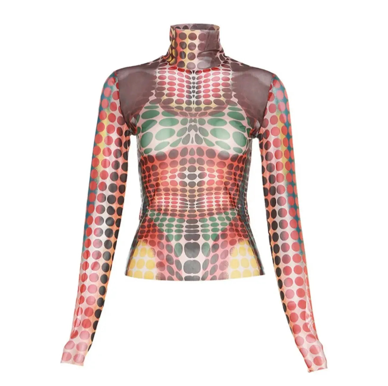 SAFARI Mesh Print Bodycon Set - Mini Skirt And Top