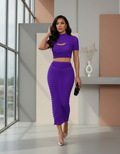 AMETHYST Knitted Mesh 2-Piece Set - Skirt and Top