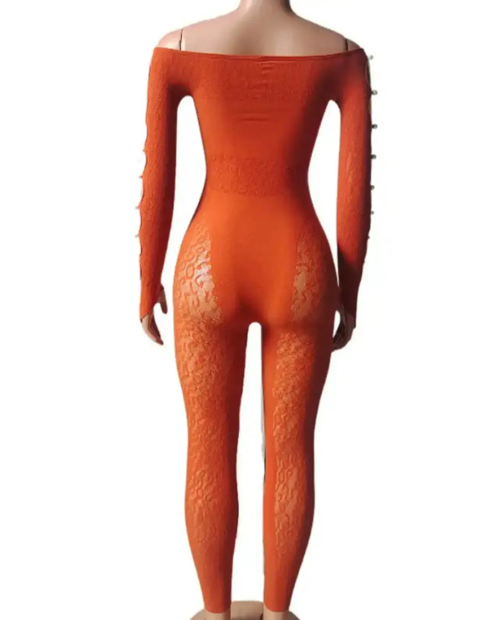 PASSIONFRUIT Cutout Pattern Bodystocking Jumpsuit