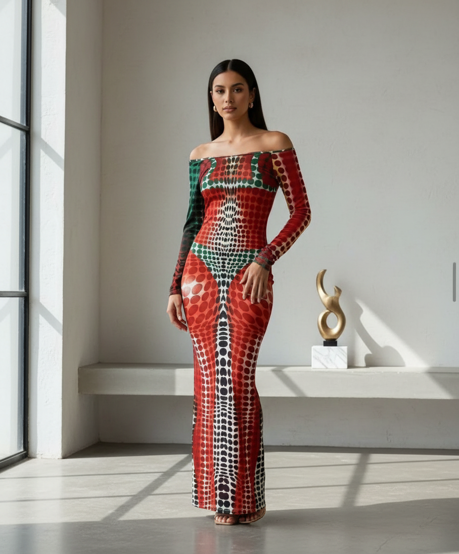 SIERRA Geometric Pattern Dress