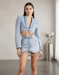 SYMPHONY Rhinestone Chain Denim Set