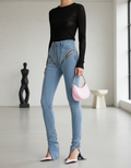 VENUS High Waist Zipper Skinny Jeans
